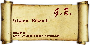 Glóber Róbert névjegykártya